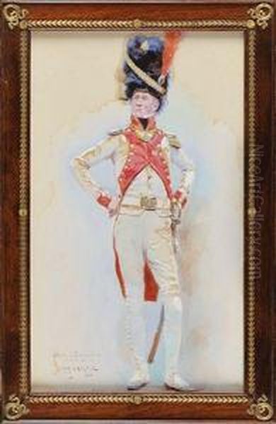 Officier Du 3e Regiment De Grenadier De La Garde Imperiale Oil Painting by Alphonse Lalauze