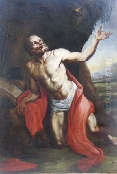 Saint Jerome Oil Painting by Giulia Lama