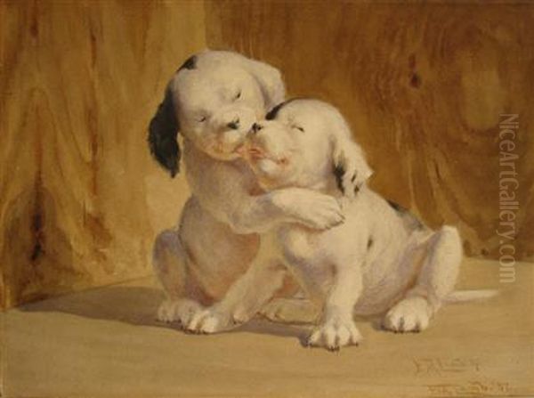 I'm His Sweetheart Oil Painting by Frederick Mortimer Lamb