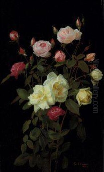 Roses Oil Painting by George Cochran Lambdin