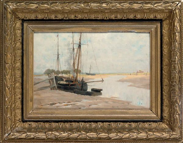 Low Tide Oil Painting by Clement Lambert