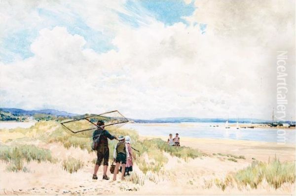 The Shrimpers Oil Painting by Clement Lambert