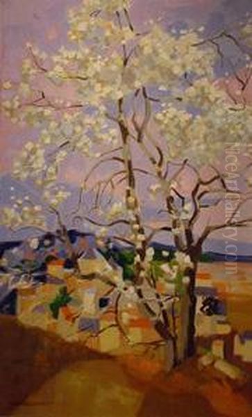 L'arbre En Fleur Oil Painting by Georges-Hippolyte Lambert