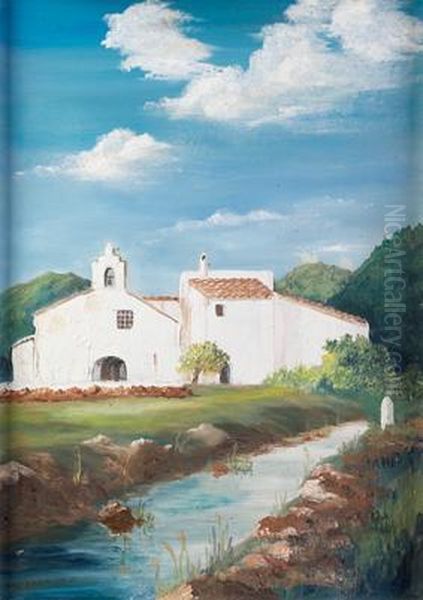 Ermita Junto Al Rio Oil Painting by James Lambert Junior