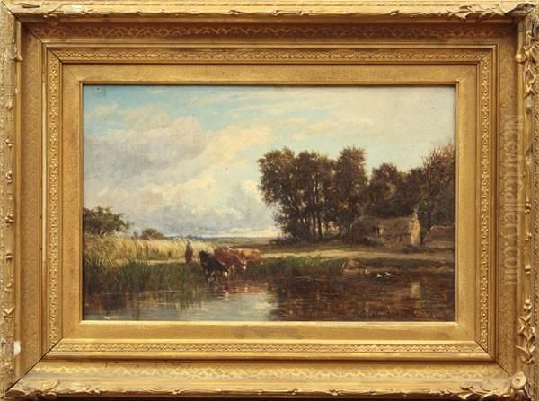 Pastoral Landscape Oil Painting by Emile Charles Lambinet