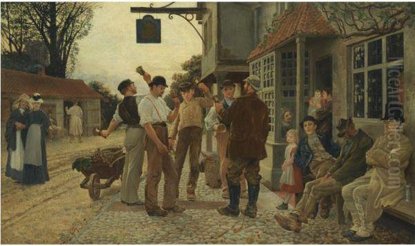 The Bell Ringers Oil Painting by Thomas Reynolds Lamont