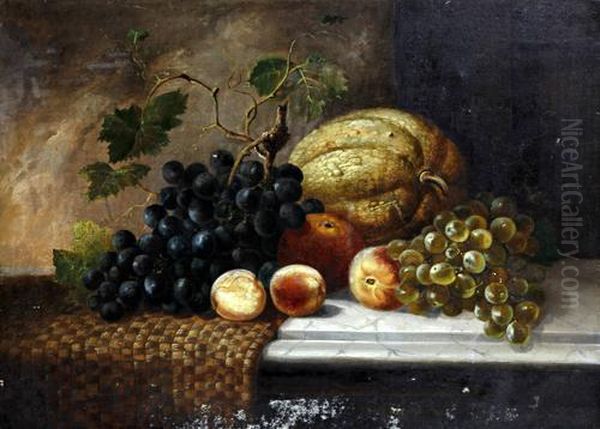 Still Life Of Fruit Oil Painting by George Lance