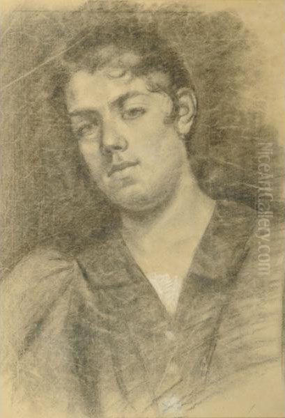 Volto D'uomo Oil Painting by Egisto Lancerotto