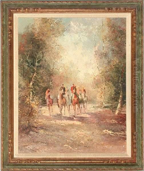 Painting, L. Gschosmann Oil Painting by Ludwig Lanckow