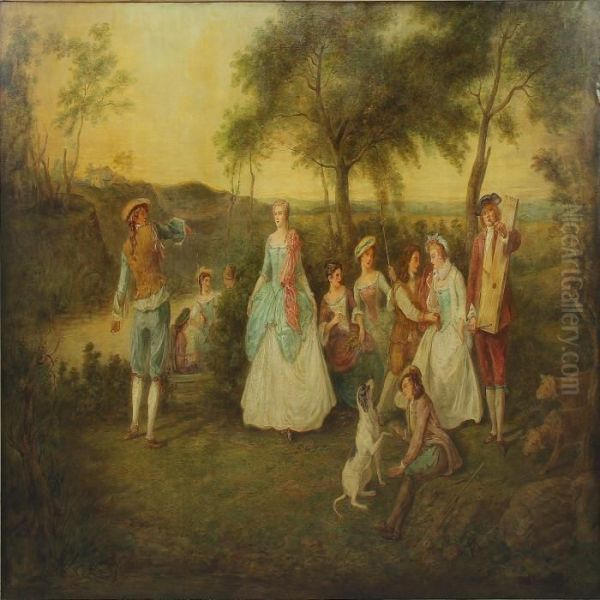 La Danse Oil Painting by Nicolas Lancret