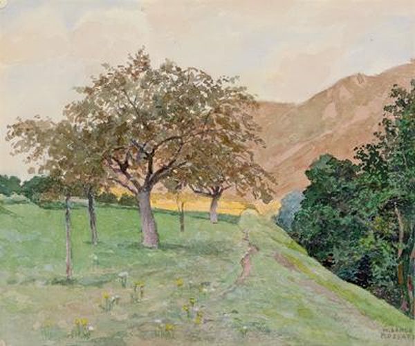 Obstgarten Bei Rossatz In Der Wachau Oil Painting by Hubert Landa