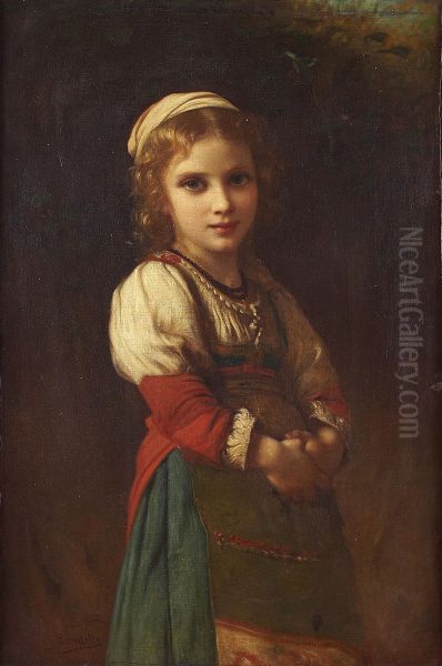 The Gypsy Girl Oil Painting by Charles Zacharie Landelle