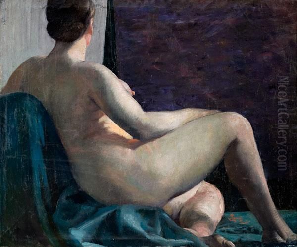 Nudo Di Donna Oil Painting by Angelo Landi