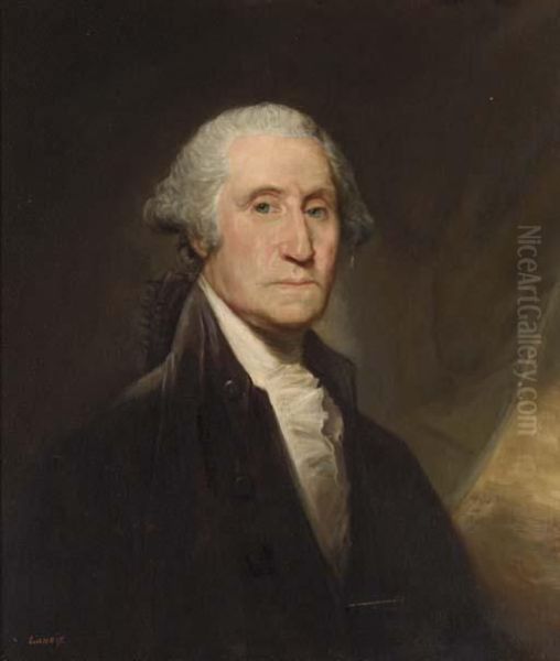 Portrait Of George Washington Oil Painting by John Landis