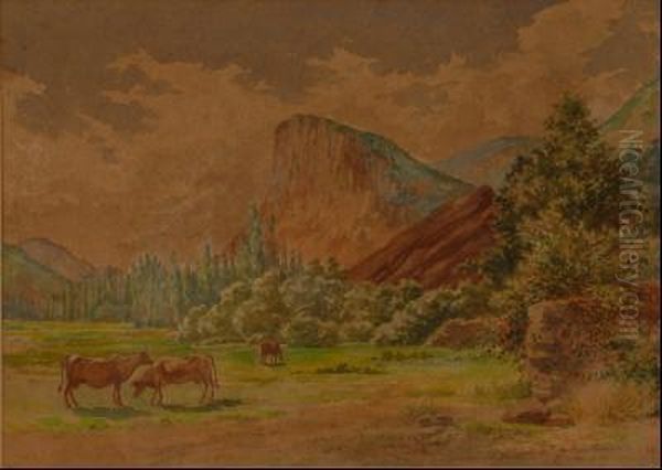 La Pena Torcuato, Ezcaray Oil Painting by Henry Charles Landrin