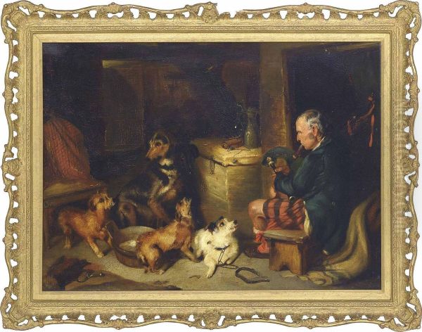 Highland Music Oil Painting by Landseer, Sir Edwin