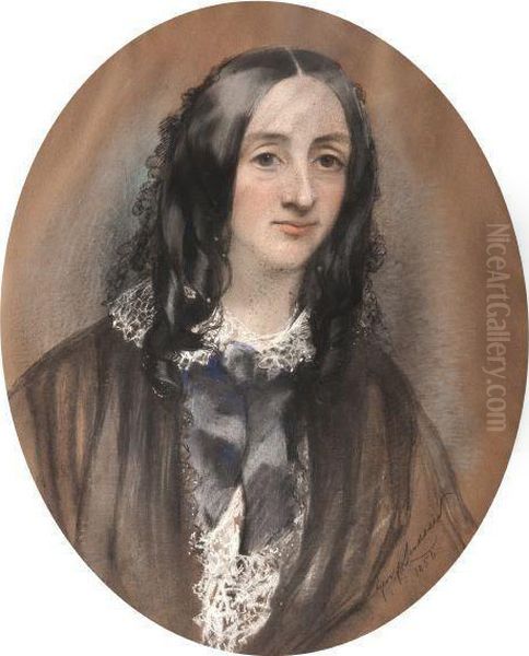 Portrait Of Arabella Montagu Wyatt Oil Painting by George Landseer