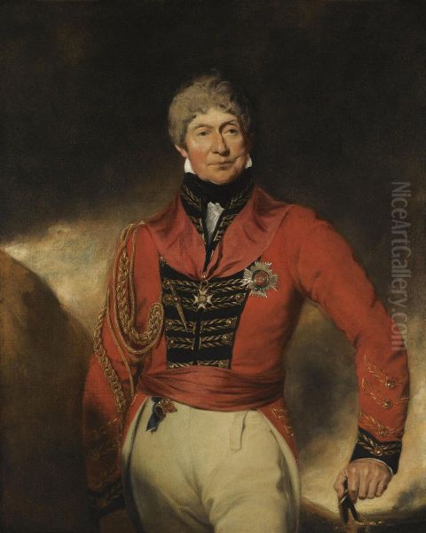 Portrait Of Major-general Sir Henry White K.c.b. (1742-1822) Oil Painting by Samuel Lane