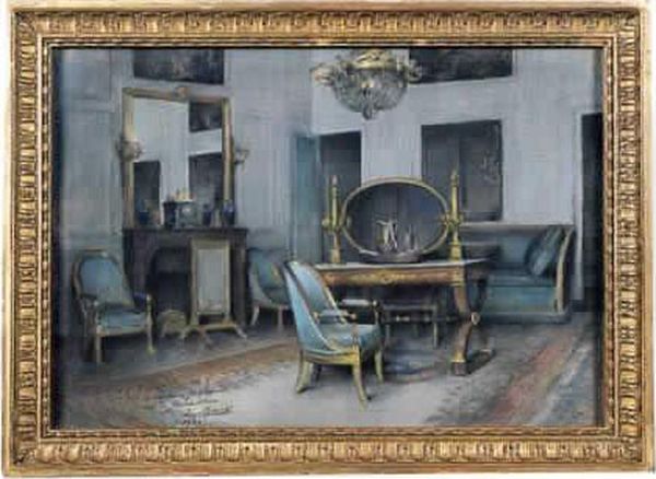 Cabinet De Toilette De L'imperatrice Josephine, Palais De Fontainebleau Oil Painting by Susan Minot Lane