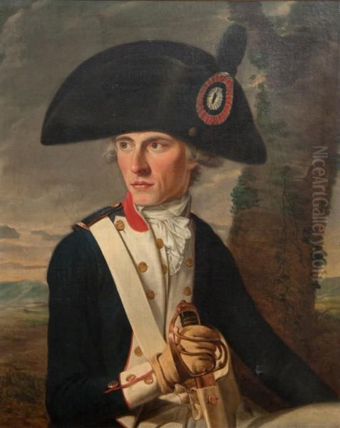 Portrait Of A Soldier Oil Painting by Jean Louis Laneuville