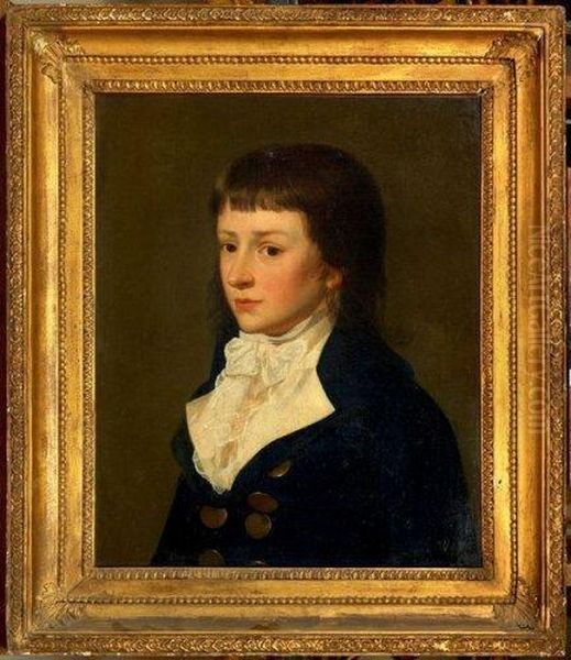 Portrait De Jeune Homme Oil Painting by Jean Louis Laneuville