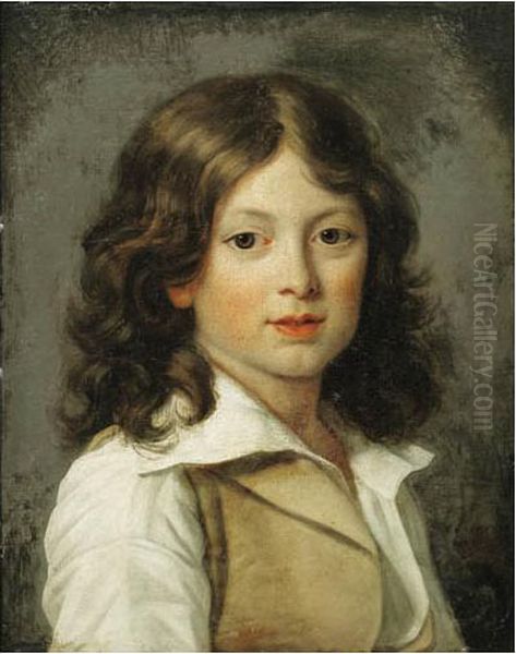 Portrait De Pierre Robillard De Peronville Oil Painting by Jean Louis Laneuville