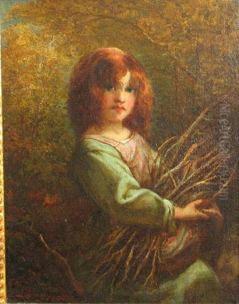 A Child With Branches Oil Painting by Louis Lang