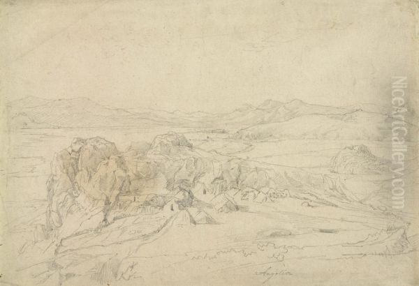 Blick Auf Argolis Bei Tyrius In Griechenland Oil Painting by Ludwig Lange