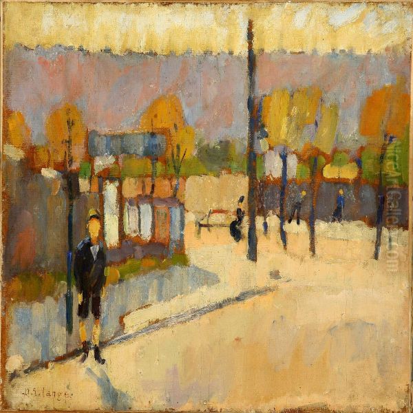 View From Paris Oil Painting by Niels Erik Lange