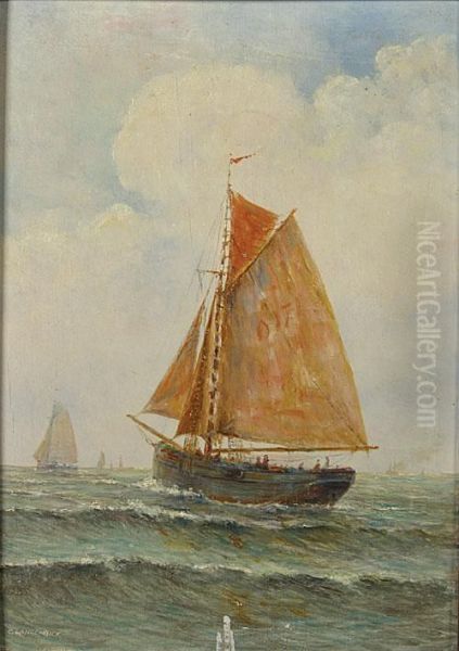 Voilier Oil Painting by Charles Langenbick