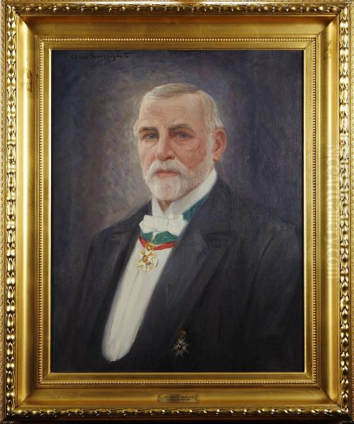 Portrattav Johan E Ekman Oil Painting by Alexander Langlet