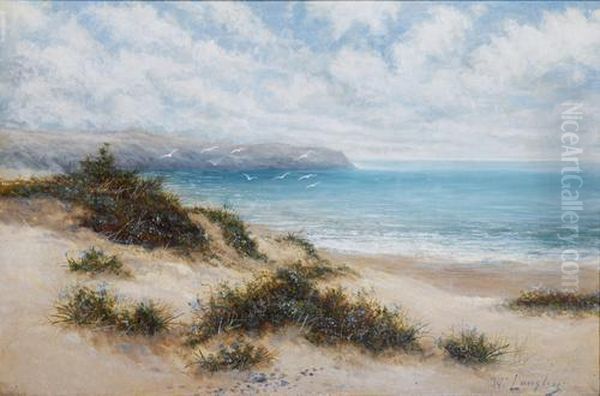 Coastal Landscape Oil Painting by William Langley