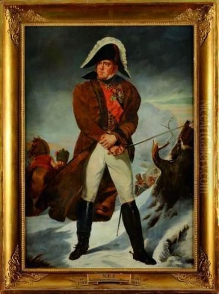 Portrait Du Marechal Ney, Duc D'elchingen Oil Painting by Jerome Martin Langlois