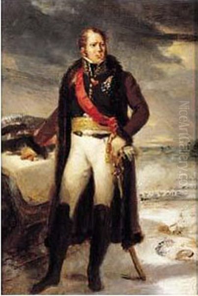 Portrait Du Marechal Ney Oil Painting by Jerome Martin Langlois