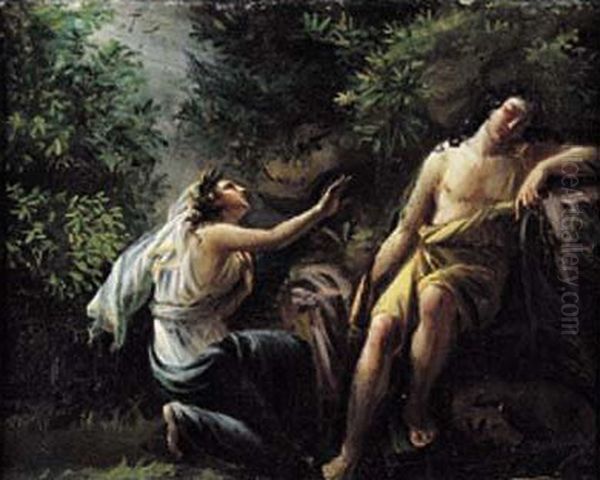 Diane Et Endymion Oil Painting by Jerome Martin Langlois