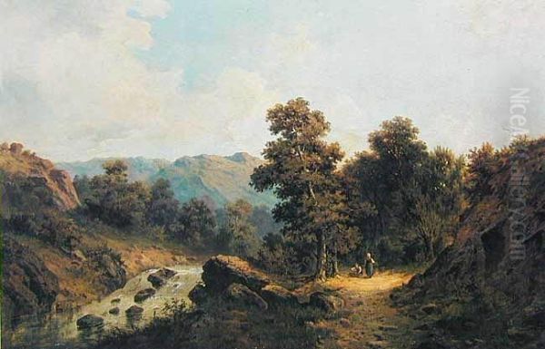 Zbierajacy Chrust Oil Painting by Paul Langlois