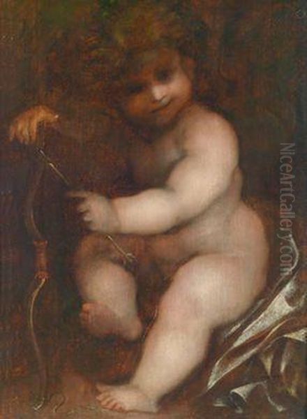 Amor Mit Pfeil Und Bogen Oil Painting by Bernardino Lanino