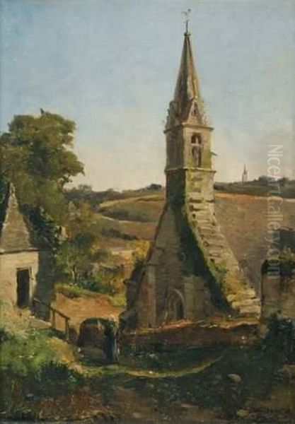 Paysanne Devant La Chapelle Oil Painting by Emmanuel Lansyer