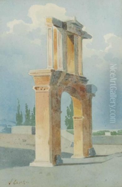 Hadrian's Gate, Athens Oil Painting by Stefano Lanza