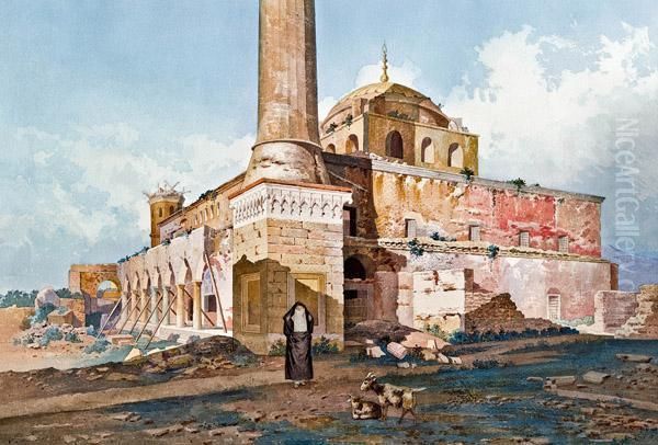 Ruine Der Kirche St. Sophie In Thessaloniki/turkei Oil Painting by Stefano Lanza