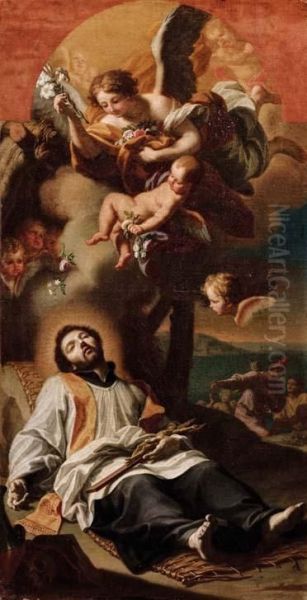 Morte Di San Francesco Saverio Oil Painting by Gaetano Lapis