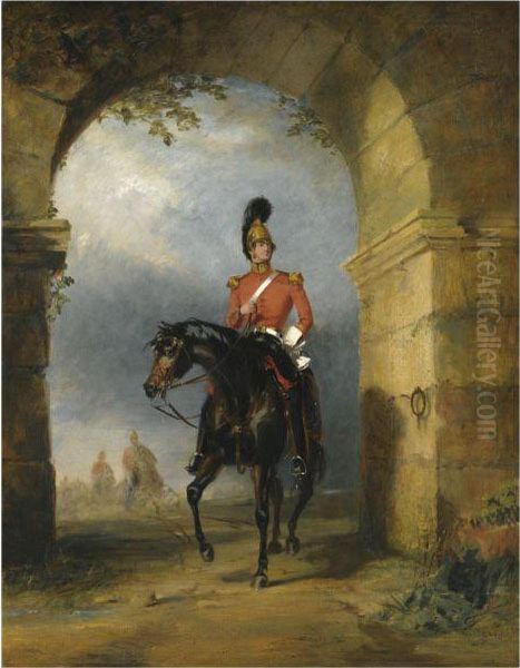 Portrait Of An Officer Of Dragoon Guards Oil Painting by George Henry Laporte