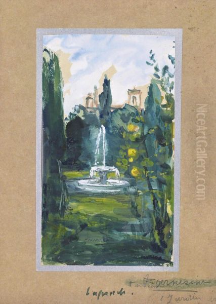 Jardin Du Vatican Oil Painting by Pierre Laprade