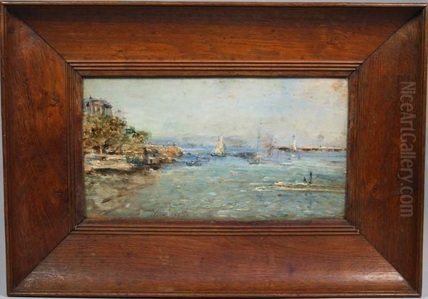 Vue De Marseille Par La Mer Oil Painting by Raoul Francois Larche