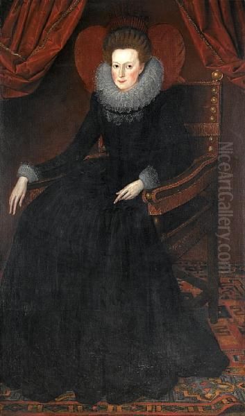 Portrait Of A Lady Oil Painting by William Larkin