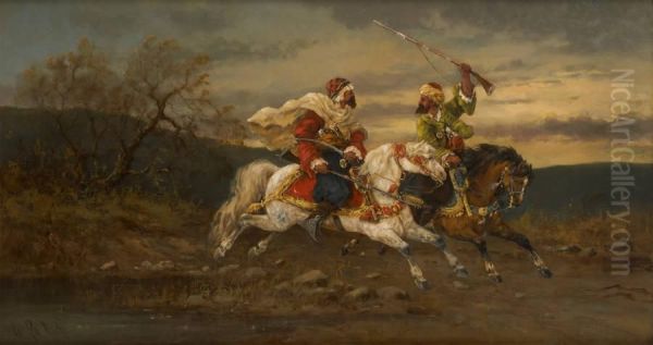 Cavaliersarabes Oil Painting by Armand Laroche