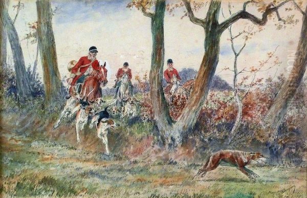 La Chasseau Loup Oil Painting by Georges Larocque