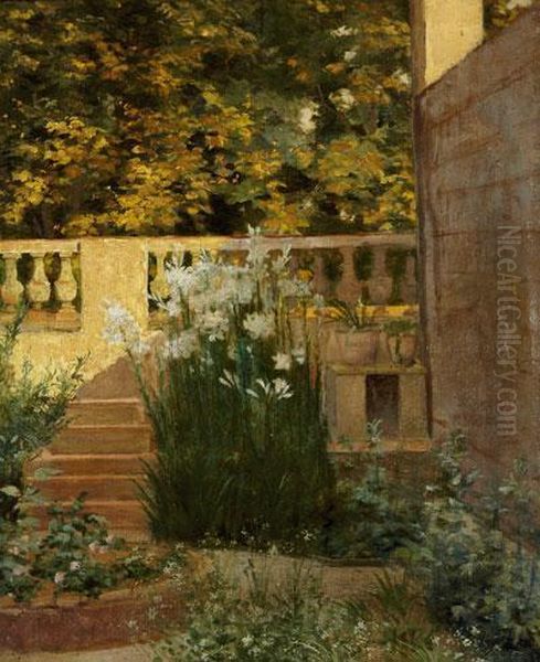 Jardin Granadino Oil Painting by Jose Larrocha