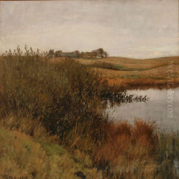 Autumn Landscape Oil Painting by Thorvald Larsen