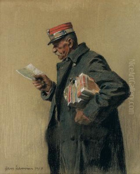 Dienstmann Oil Painting by Johann Larwin